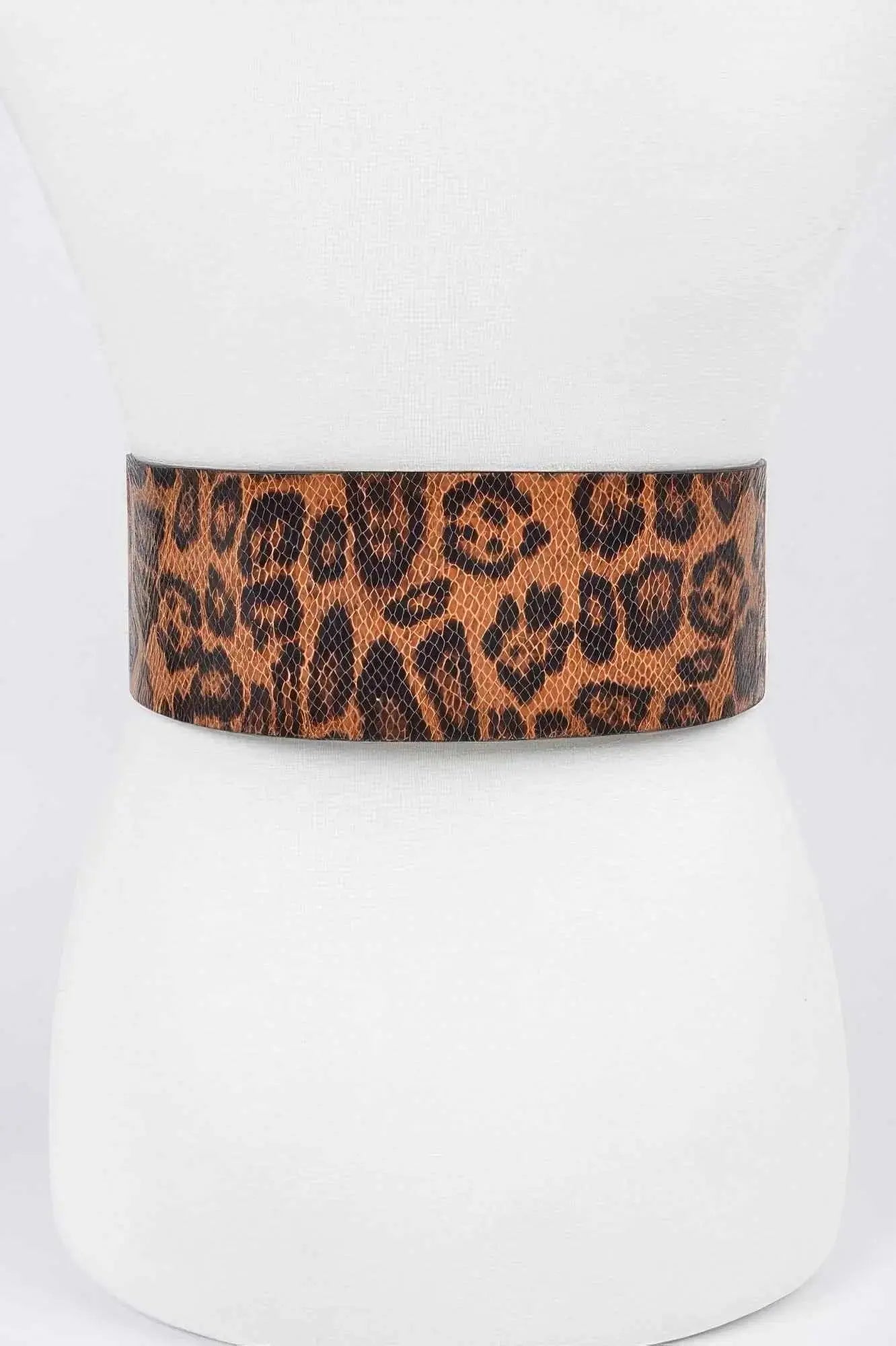 Simple Buckle Faux Leo Plus Size Belt - Mr Lou’s Place