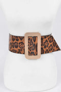 Simple Buckle Faux Leo Plus Size Belt - Mr Lou’s Place
