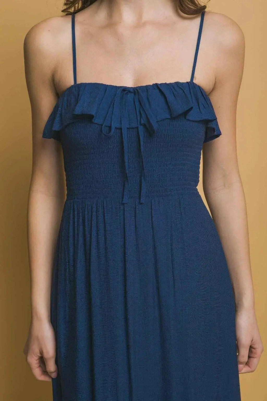 Smocked Ruffle Maxi Dress - Mr Lou’s Place