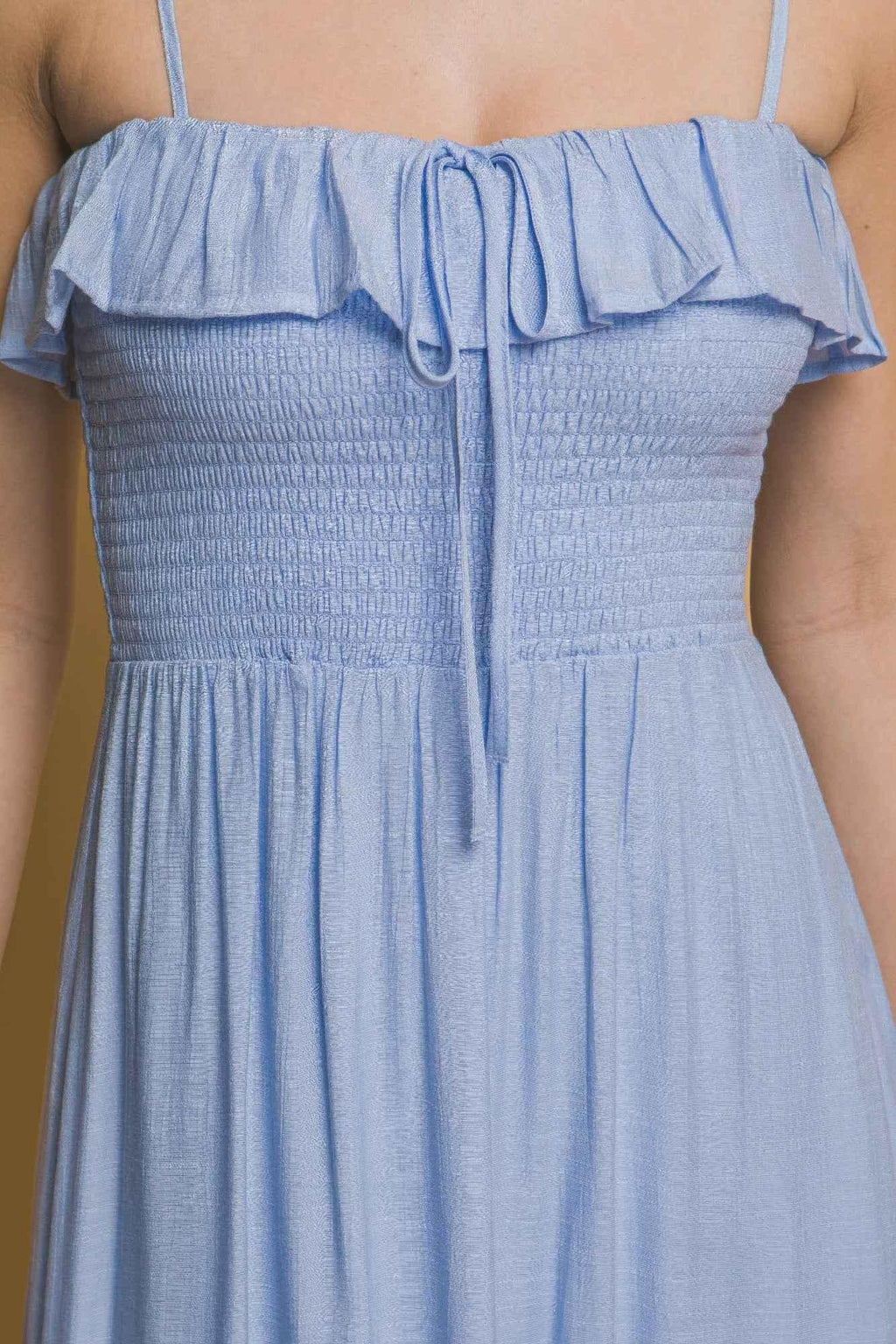 Smocked Ruffle Maxi Dress - Mr Lou’s Place