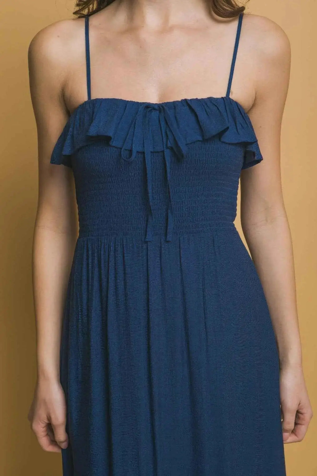 Smocked Ruffle Maxi Dress - Mr Lou’s Place