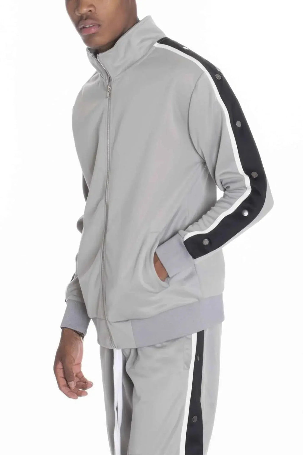 Snap Button Track Jacket - Mr Lou’s Place