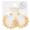 Sodajo Beaded Open Hoop Gold Dipped Earring - Mr Lou’s Place