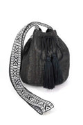 Solid Bucket Bag With Aztec Strap - Mr Lou’s Place