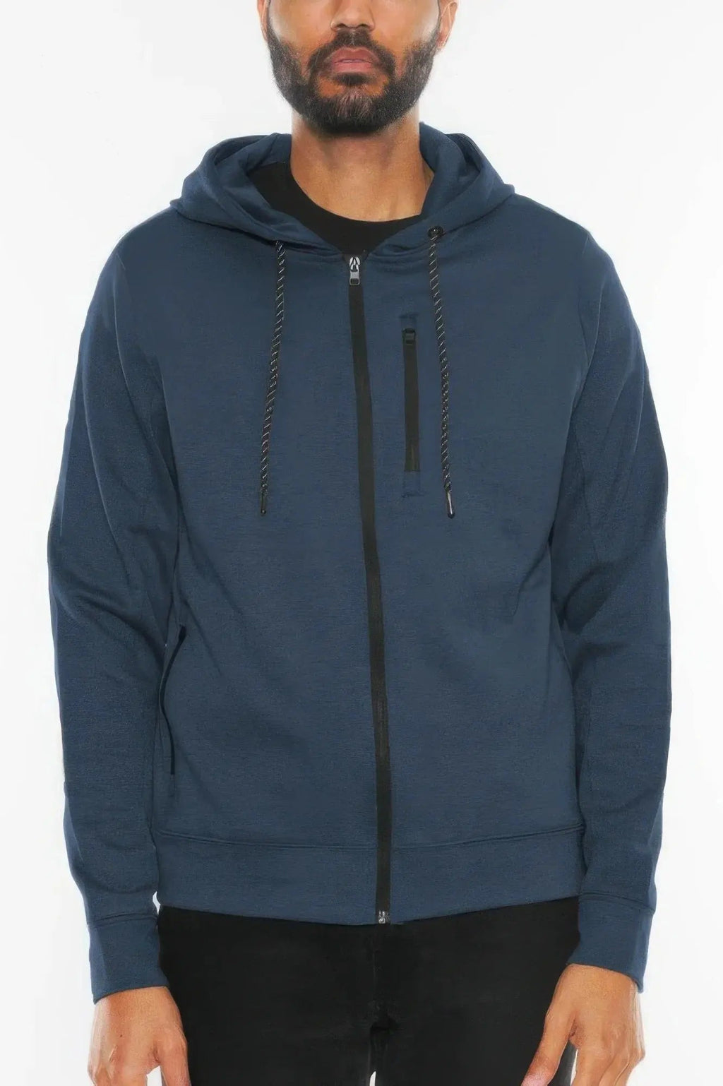 Solid Heathered Zip Up Jacket - Mr Lou’s Place