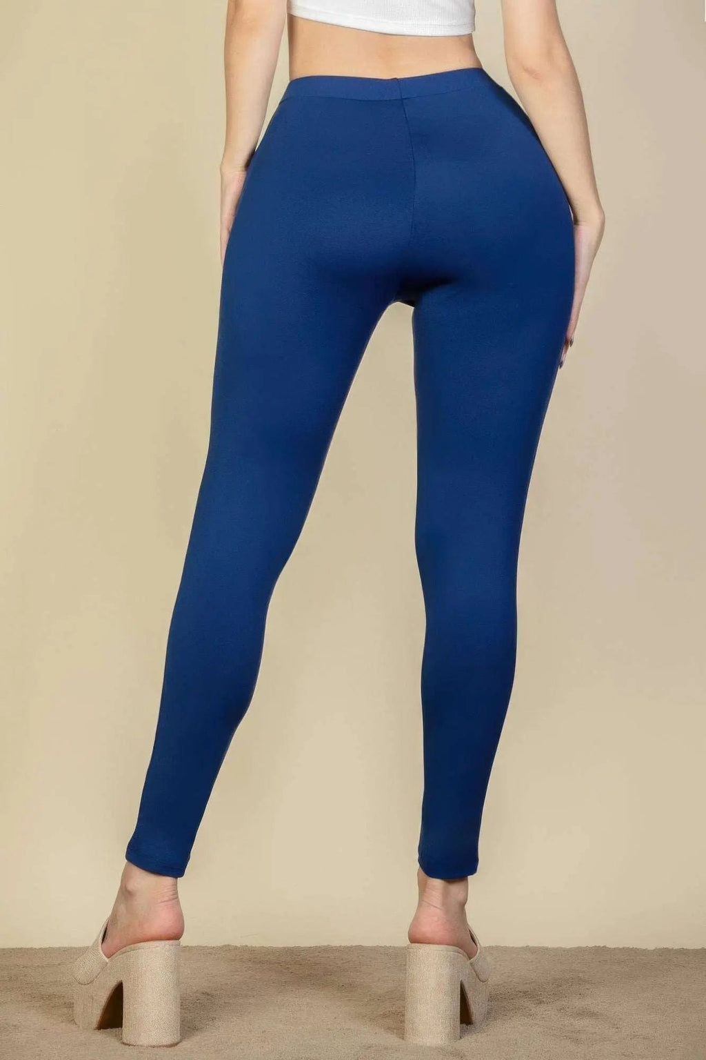 Solid High Waist Legging - Mr Lou’s Place