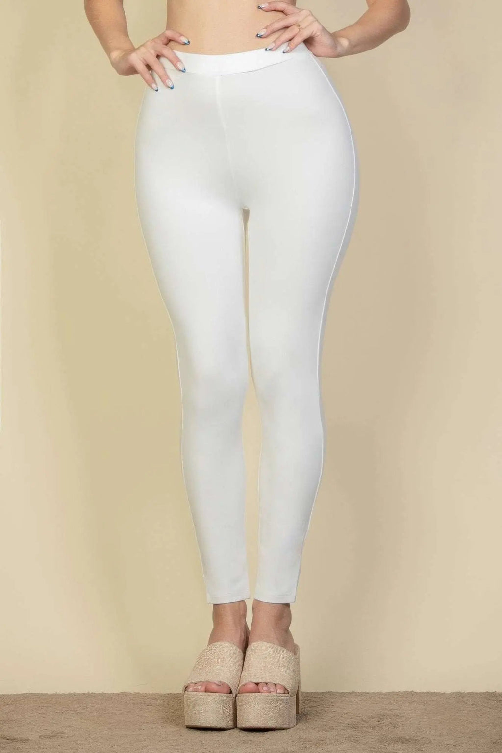 Solid High Waist Legging - Mr Lou’s Place