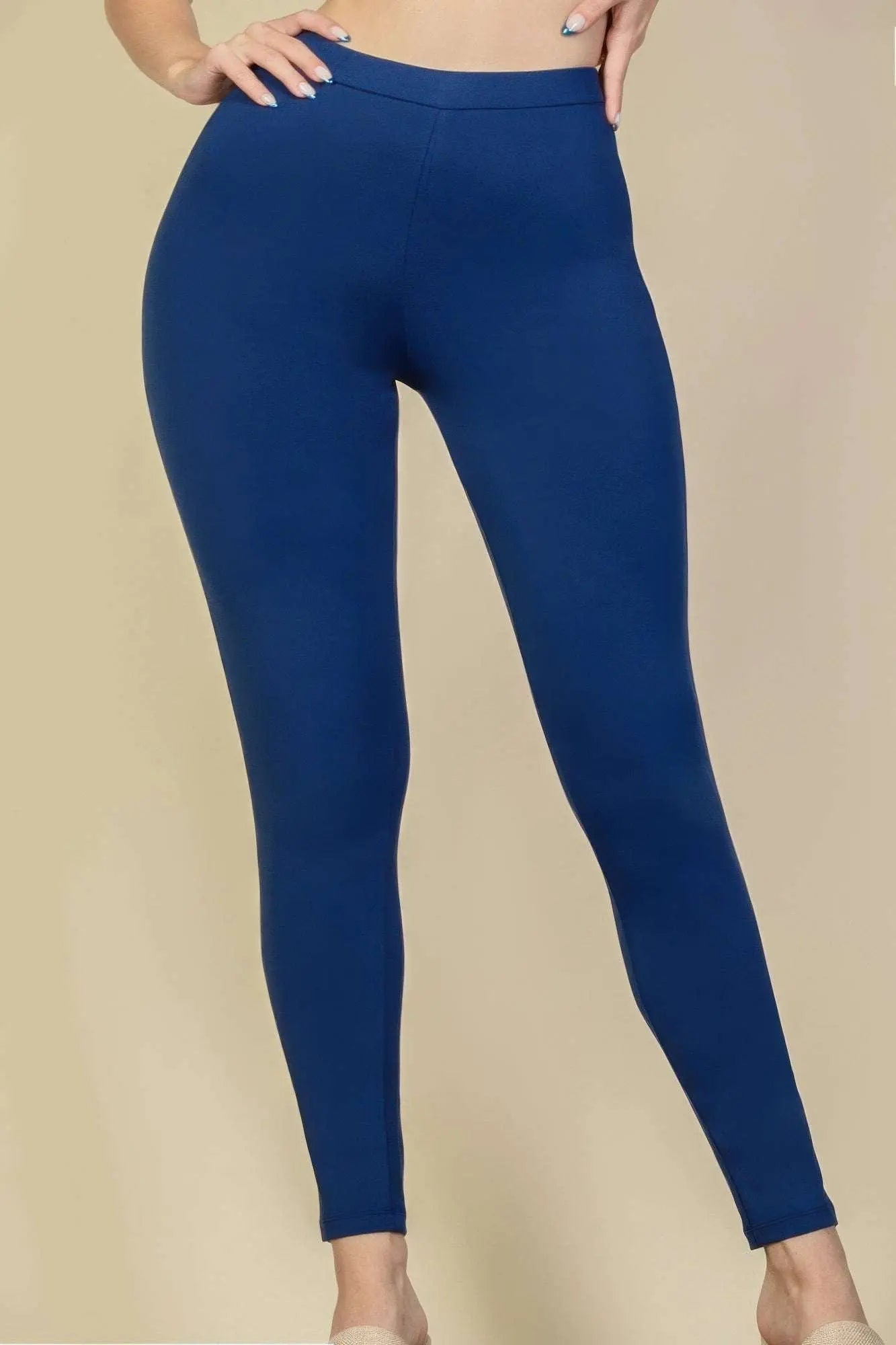 Solid High Waist Legging - Mr Lou’s Place