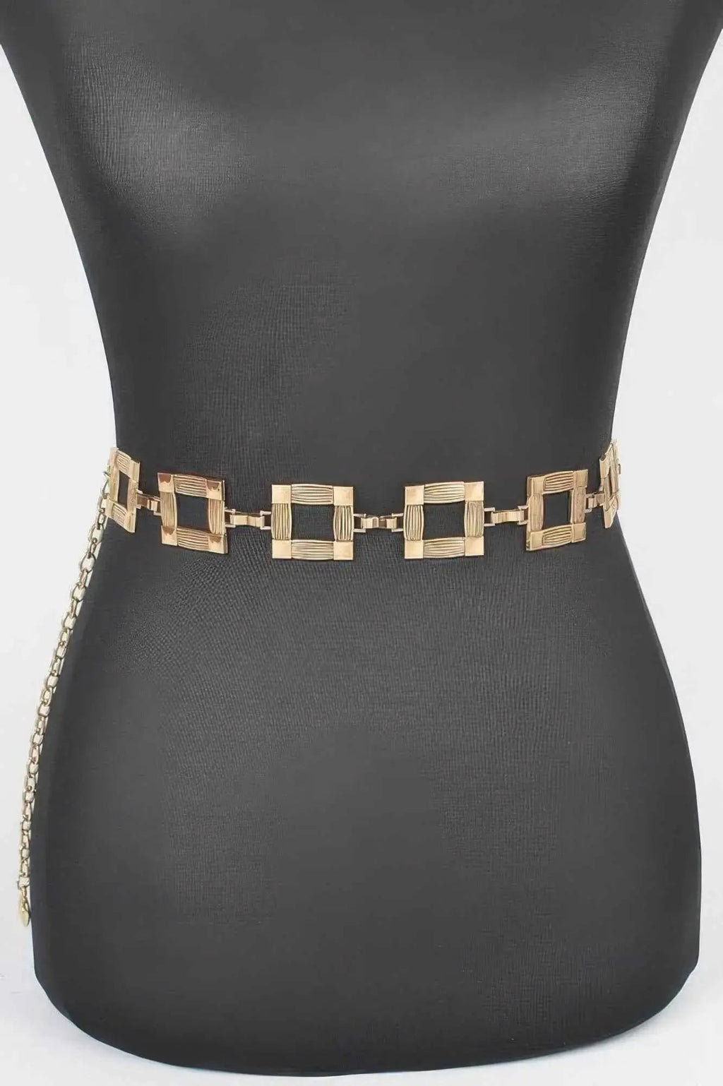 Square Metal Plus Size Chain Belt - Mr Lou’s Place