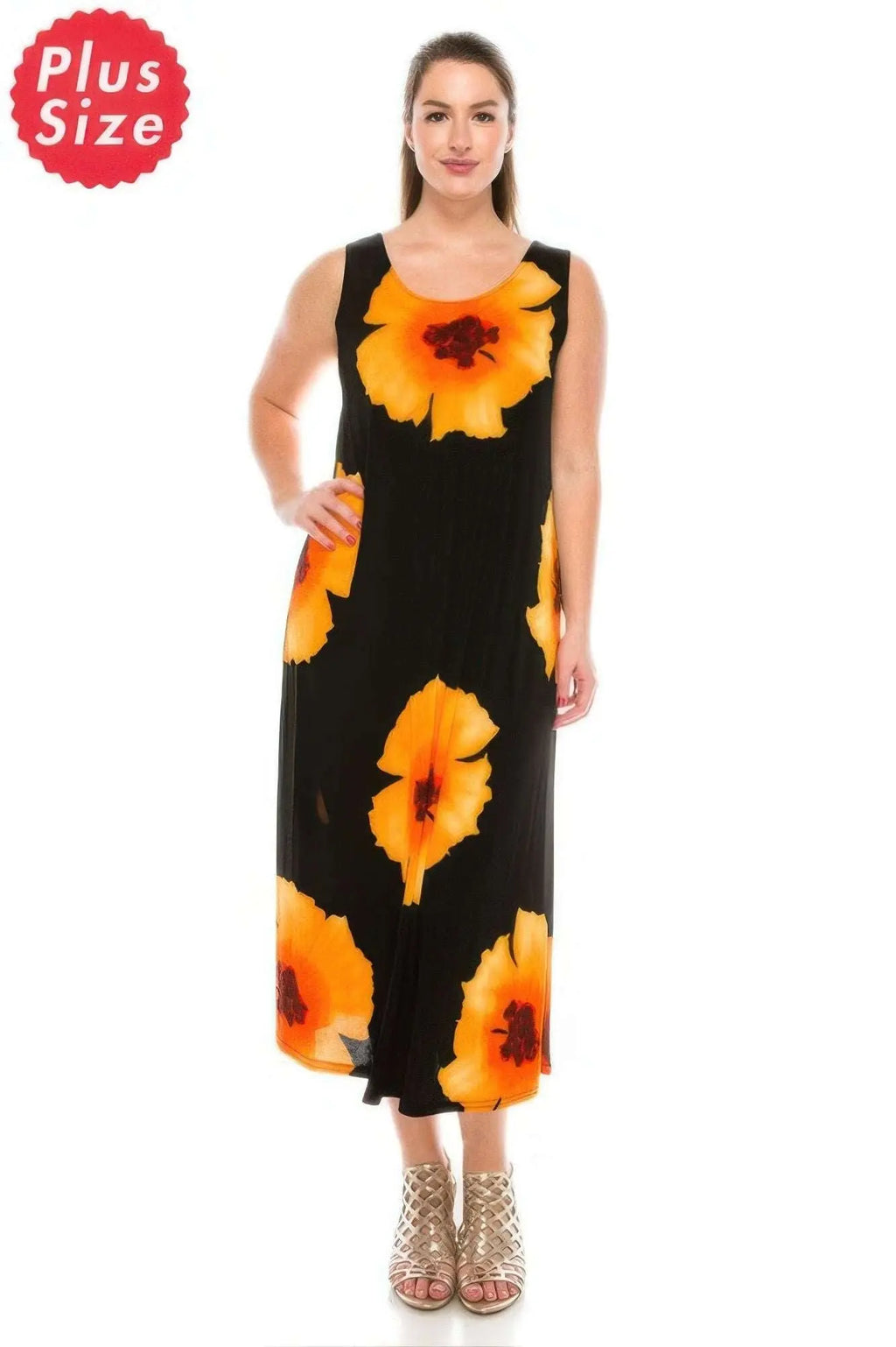 Stretchy Floral Print Maxi Dress - Mr Lou’s Place