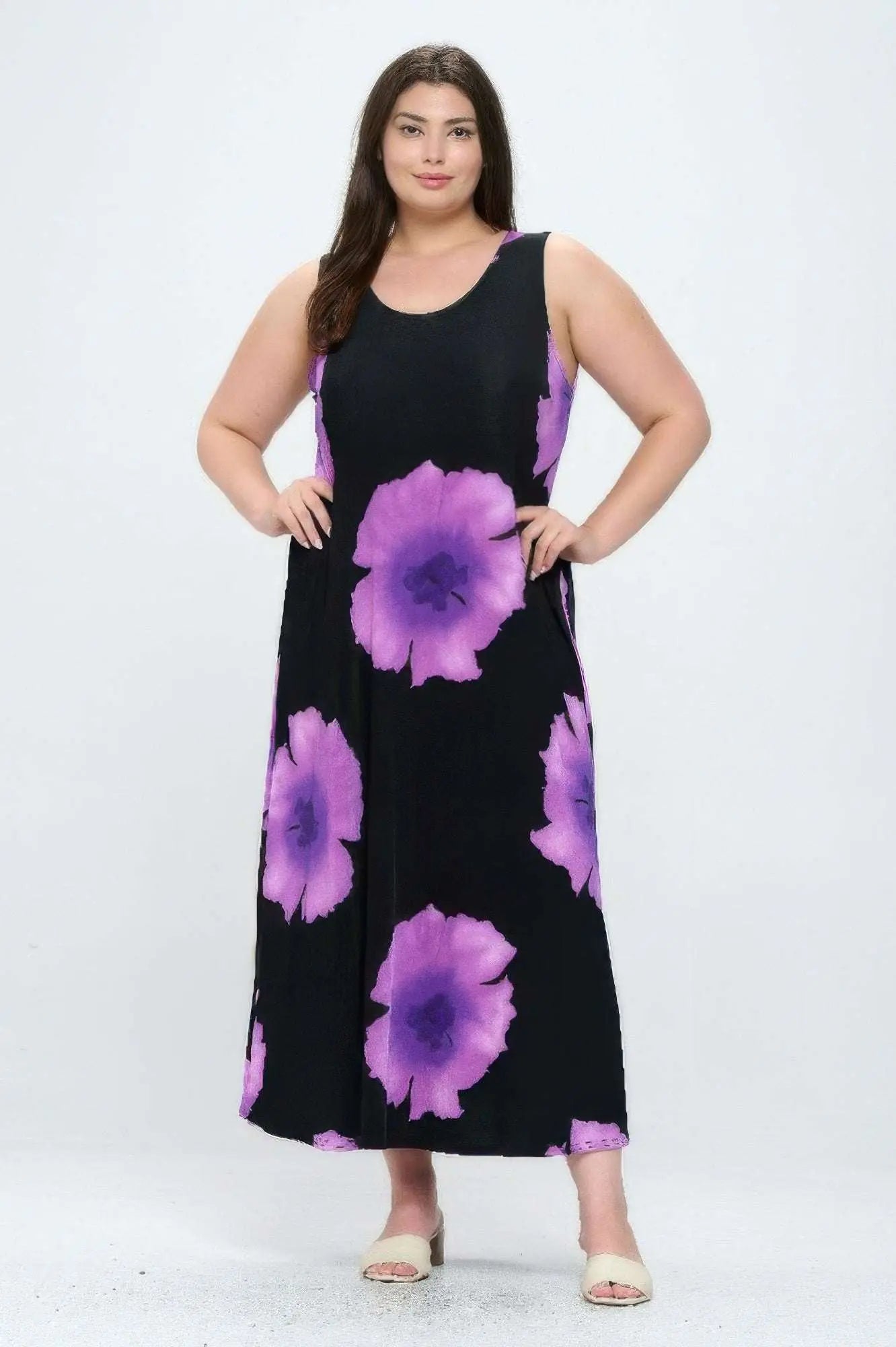 Stretchy Floral Print Maxi Dress - Mr Lou’s Place