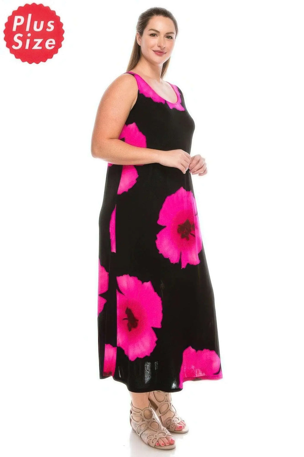 Stretchy Floral Print Maxi Dress - Mr Lou’s Place