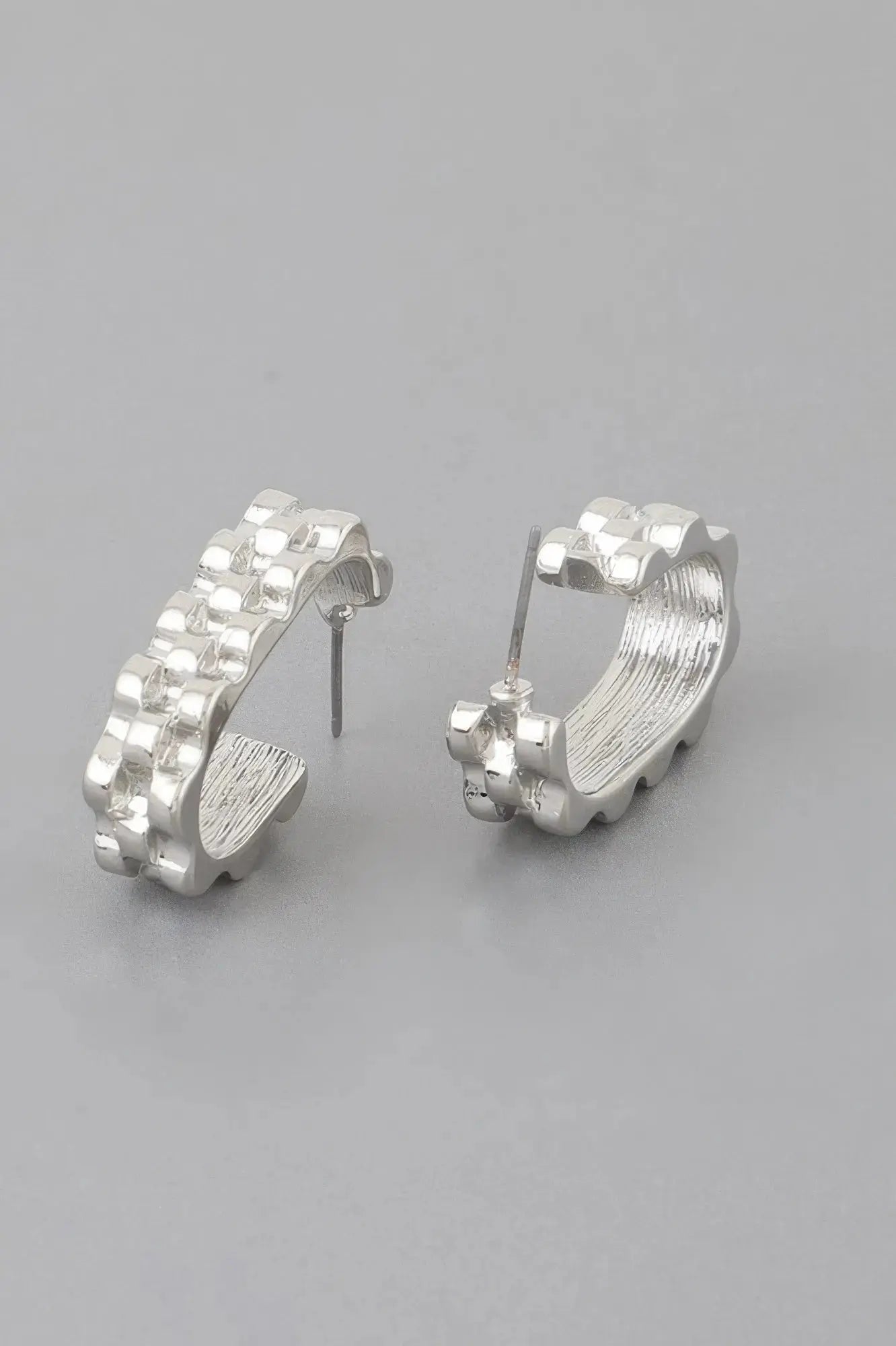 Textured Ware Brass Cuff Earrings - Mr Lou’s Place