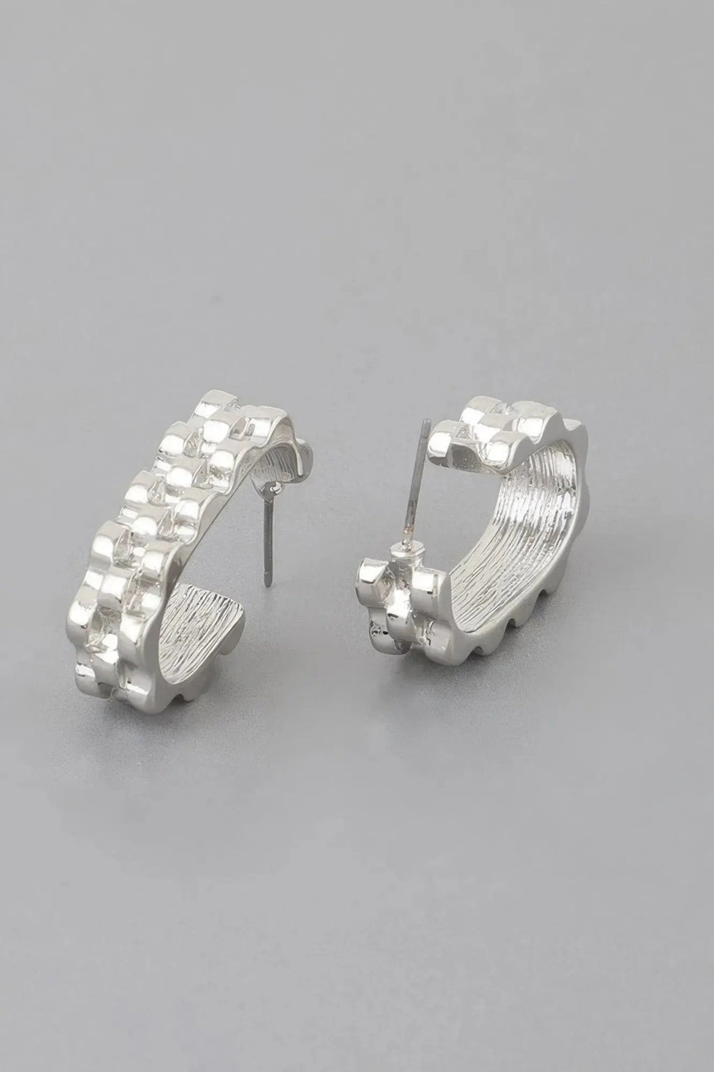 Textured Ware Brass Cuff Earrings - Mr Lou’s Place