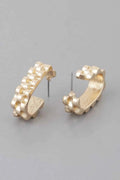 Textured Ware Brass Cuff Earrings - Mr Lou’s Place
