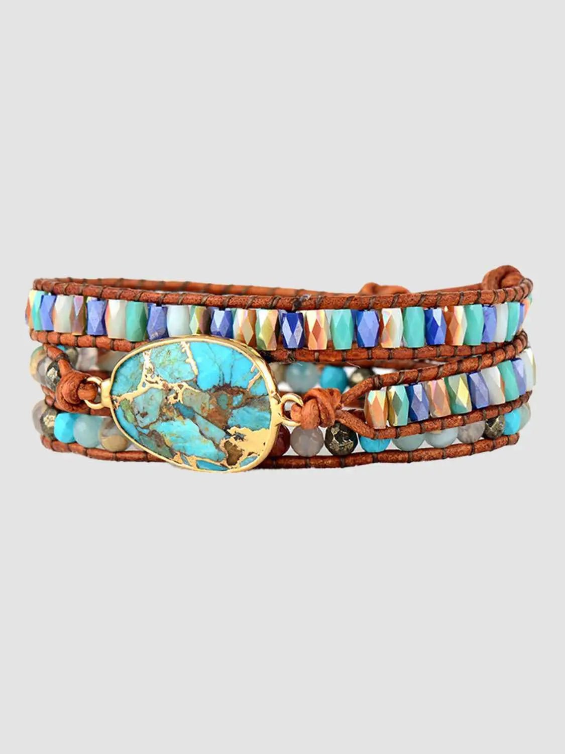 Triple-Layer Natural Stone Bracelet - Mr Lou’s Place