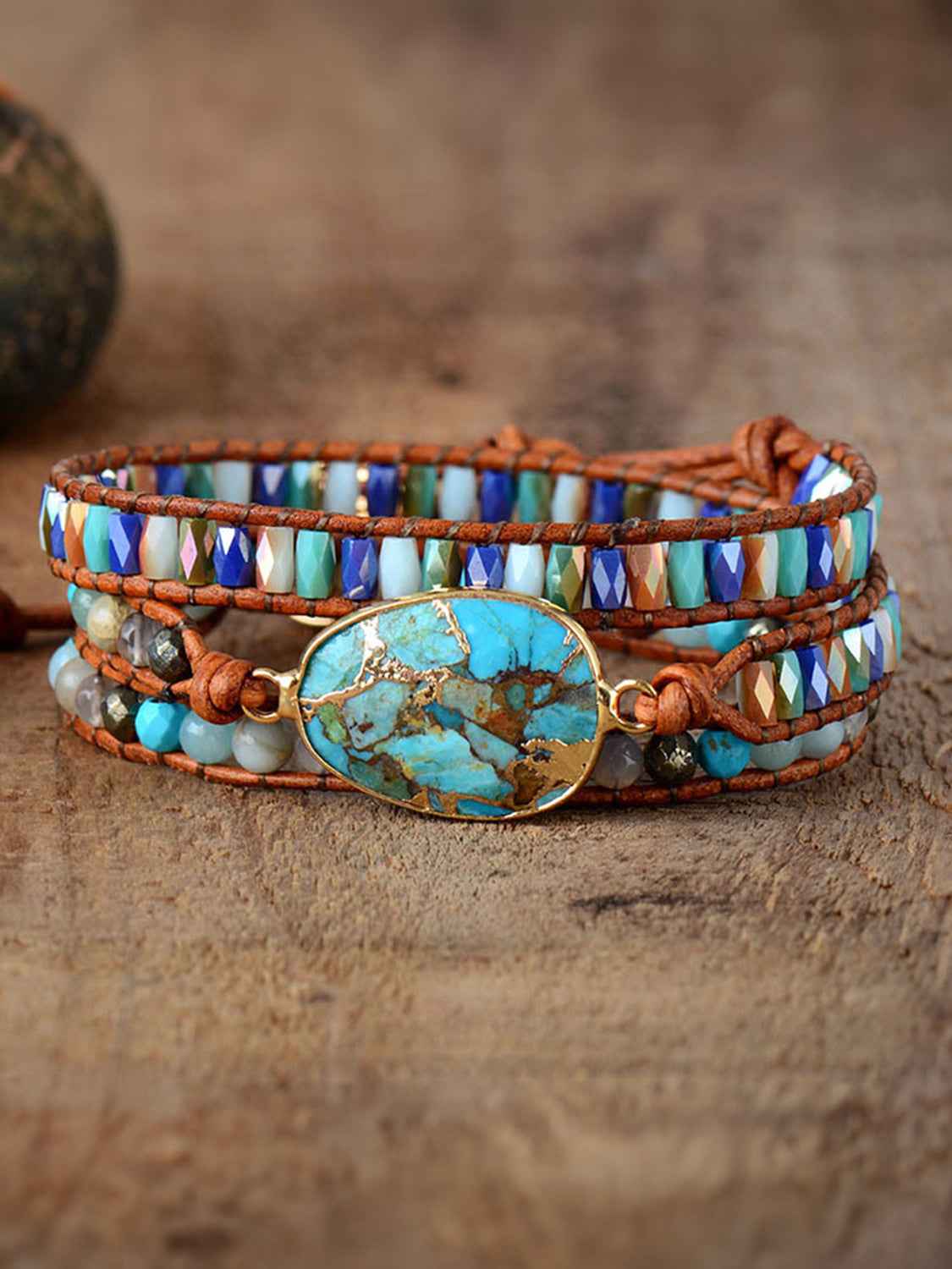 Triple-Layer Natural Stone Bracelet - Mr Lou’s Place