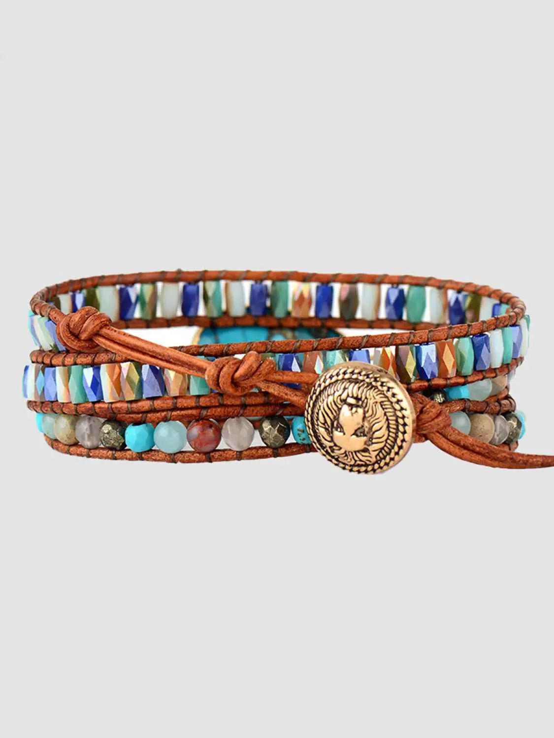 Triple-Layer Natural Stone Bracelet - Mr Lou’s Place