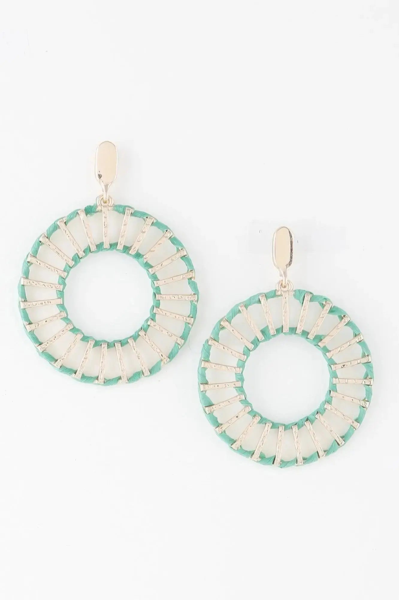 Twisted Weaved Disk Earrings - Mr Lou’s Place