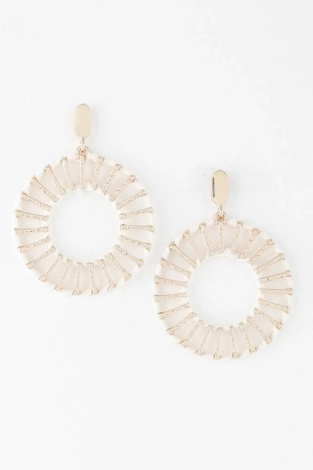 Twisted Weaved Disk Earrings - Mr Lou’s Place