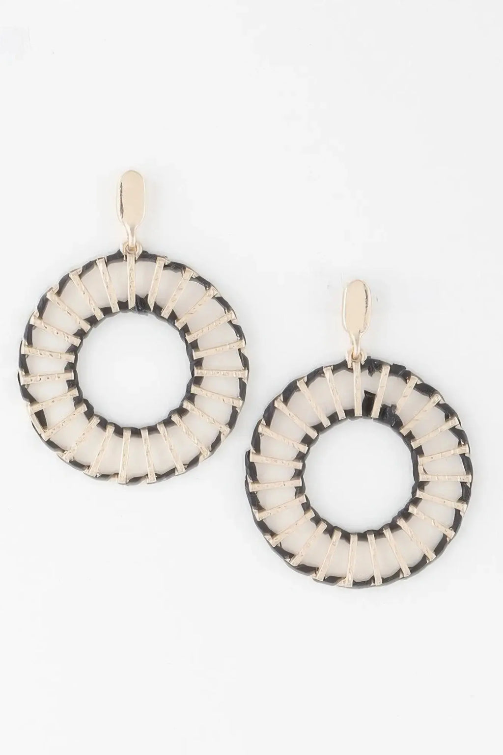 Twisted Weaved Disk Earrings - Mr Lou’s Place