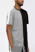 Two Tone Color Block Short Sleeve Tshirt - Mr Lou’s Place