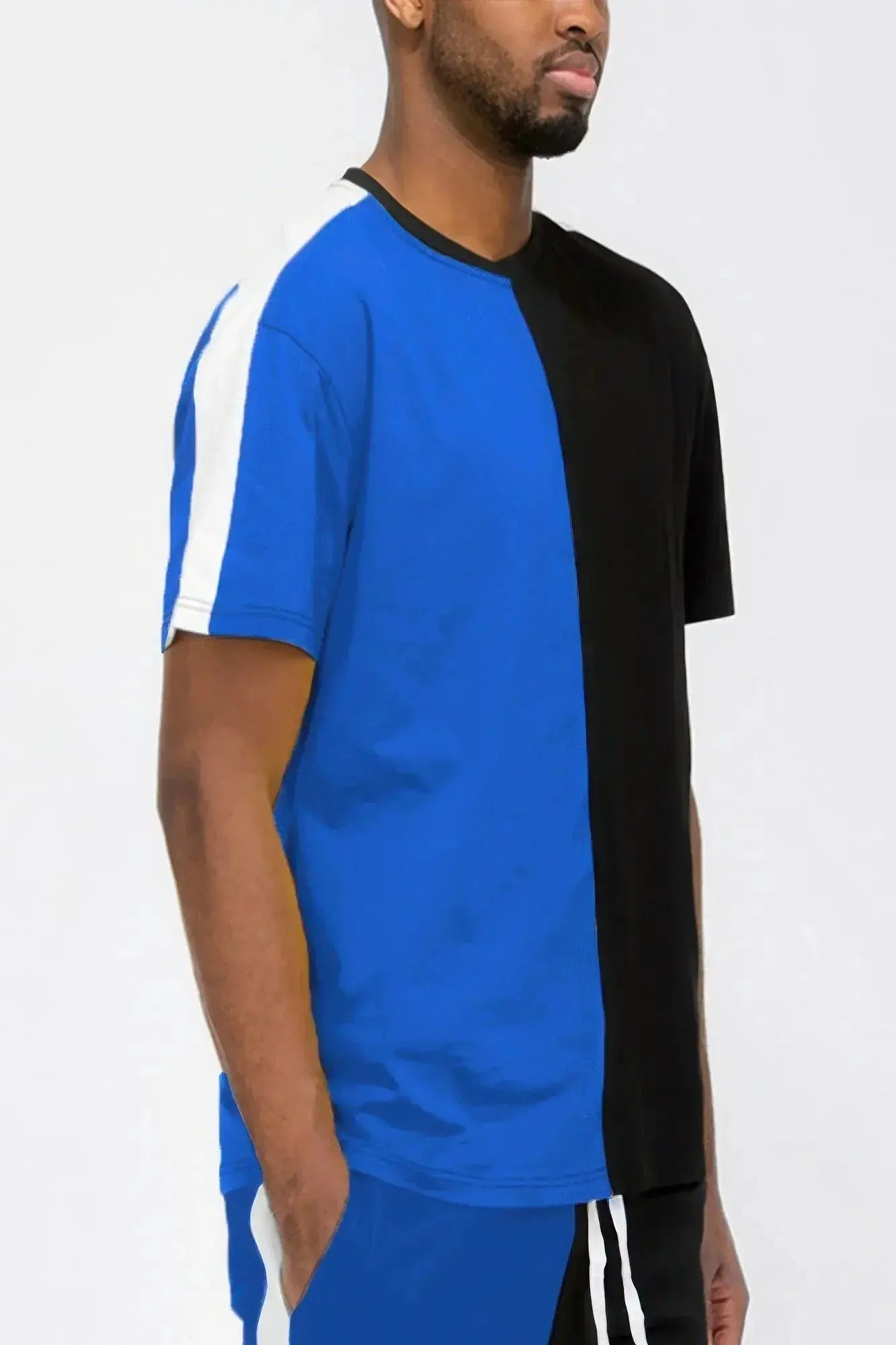 Two Tone Color Block Short Sleeve Tshirt - Mr Lou’s Place