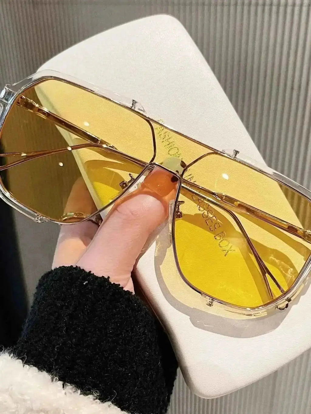 UV Protection Oversized Sunglasses - Mr Lou’s Place