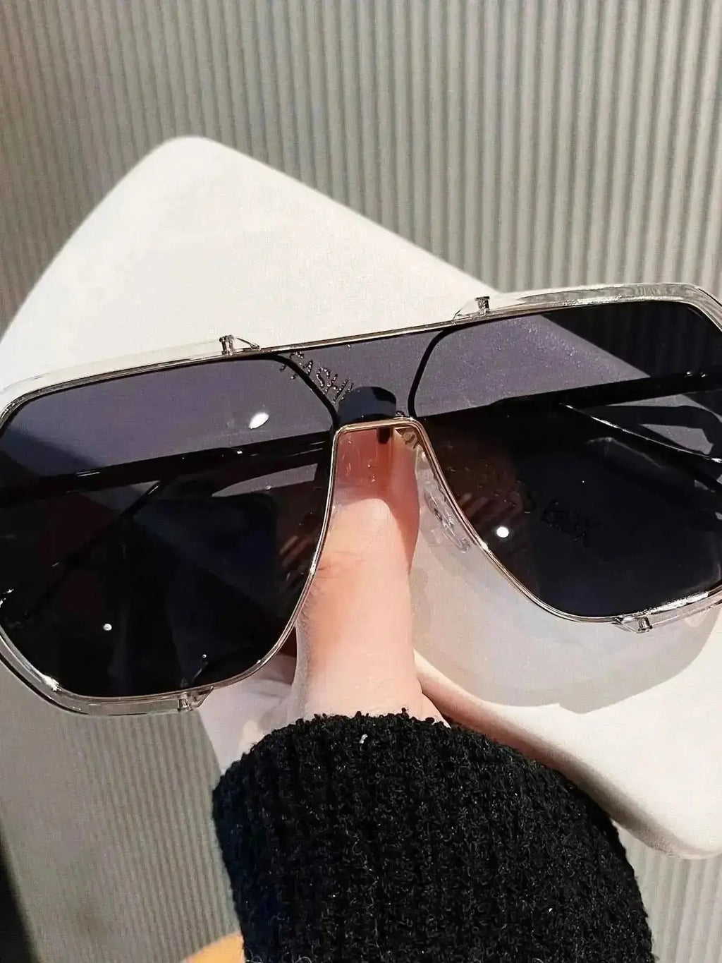 UV Protection Oversized Sunglasses - Mr Lou’s Place