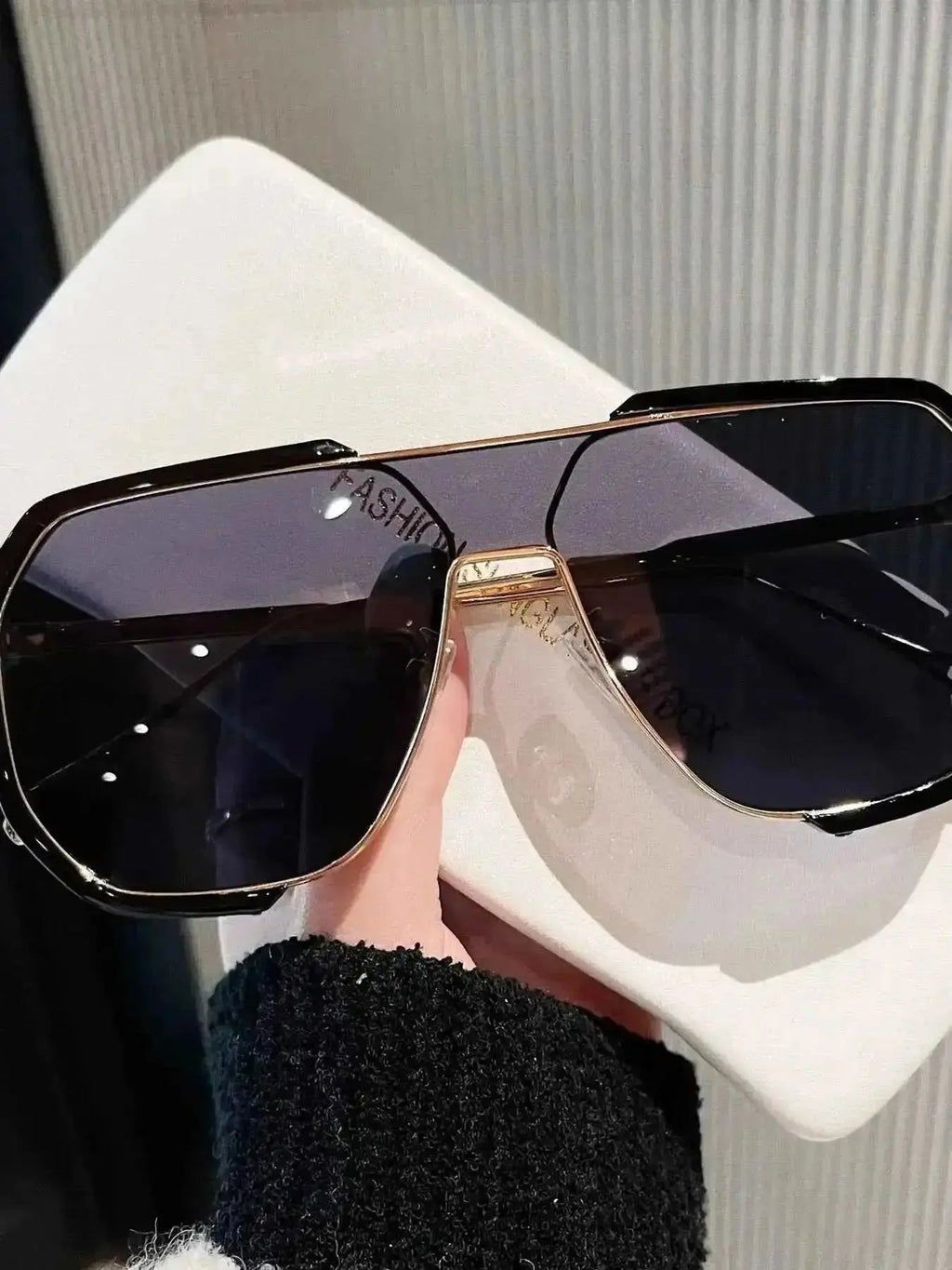 UV Protection Oversized Sunglasses - Mr Lou’s Place