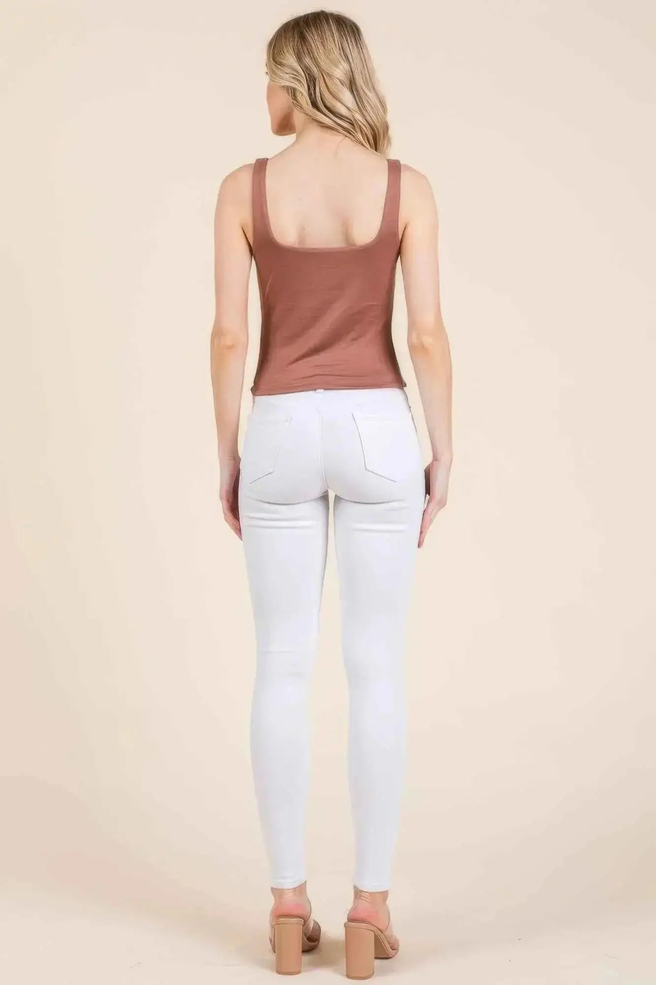 V-neck Basic Double Layers Tank Top - Mr Lou’s Place