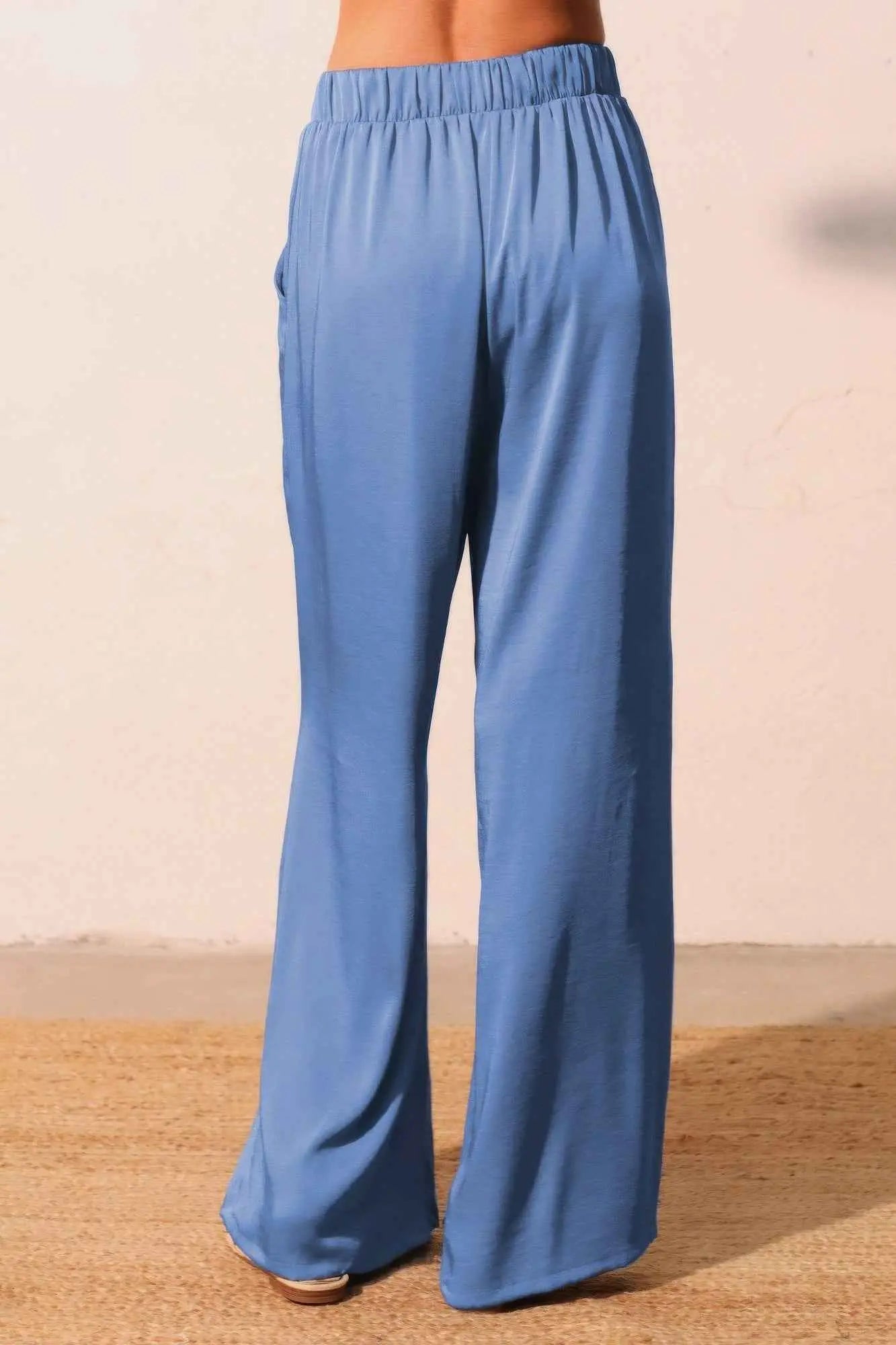 Washed Poly Silk Pocket Pants - Mr Lou’s Place