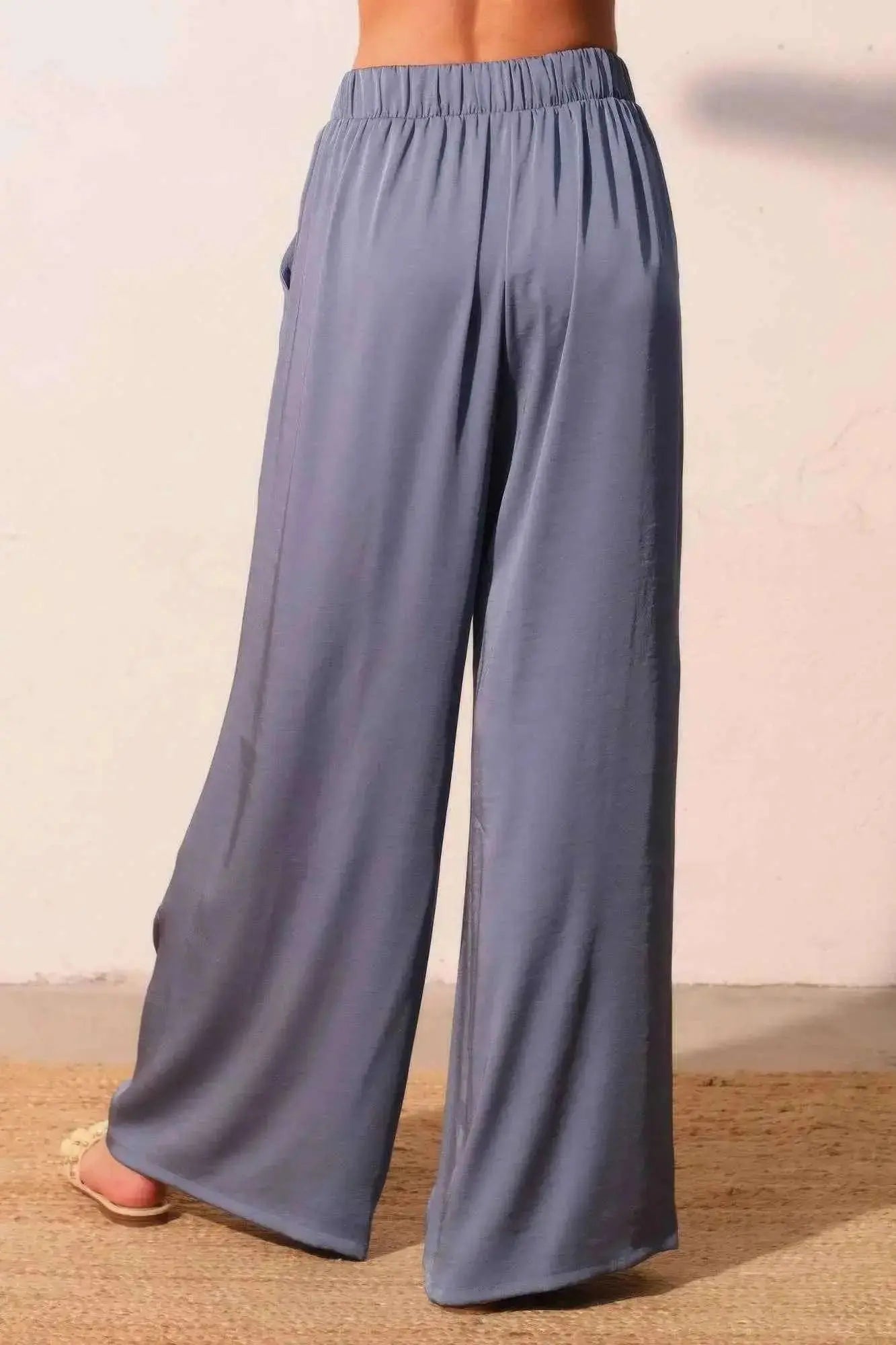 Washed Poly Silk Pocket Pants - Mr Lou’s Place