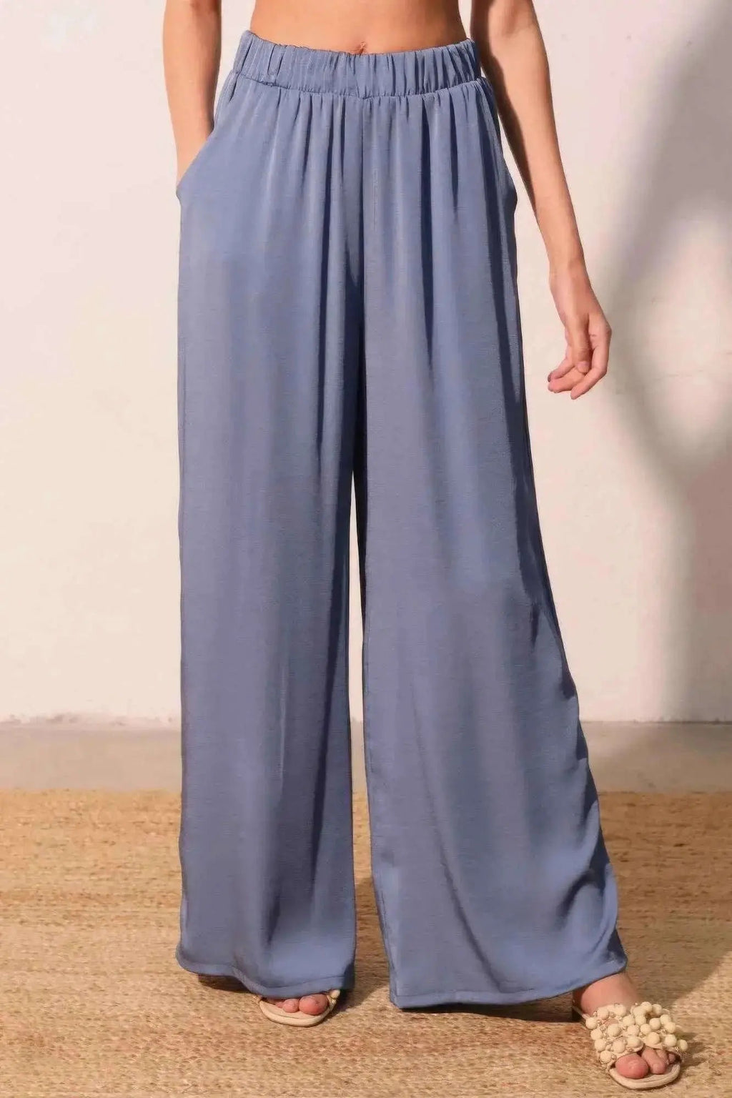 Washed Poly Silk Pocket Pants - Mr Lou’s Place