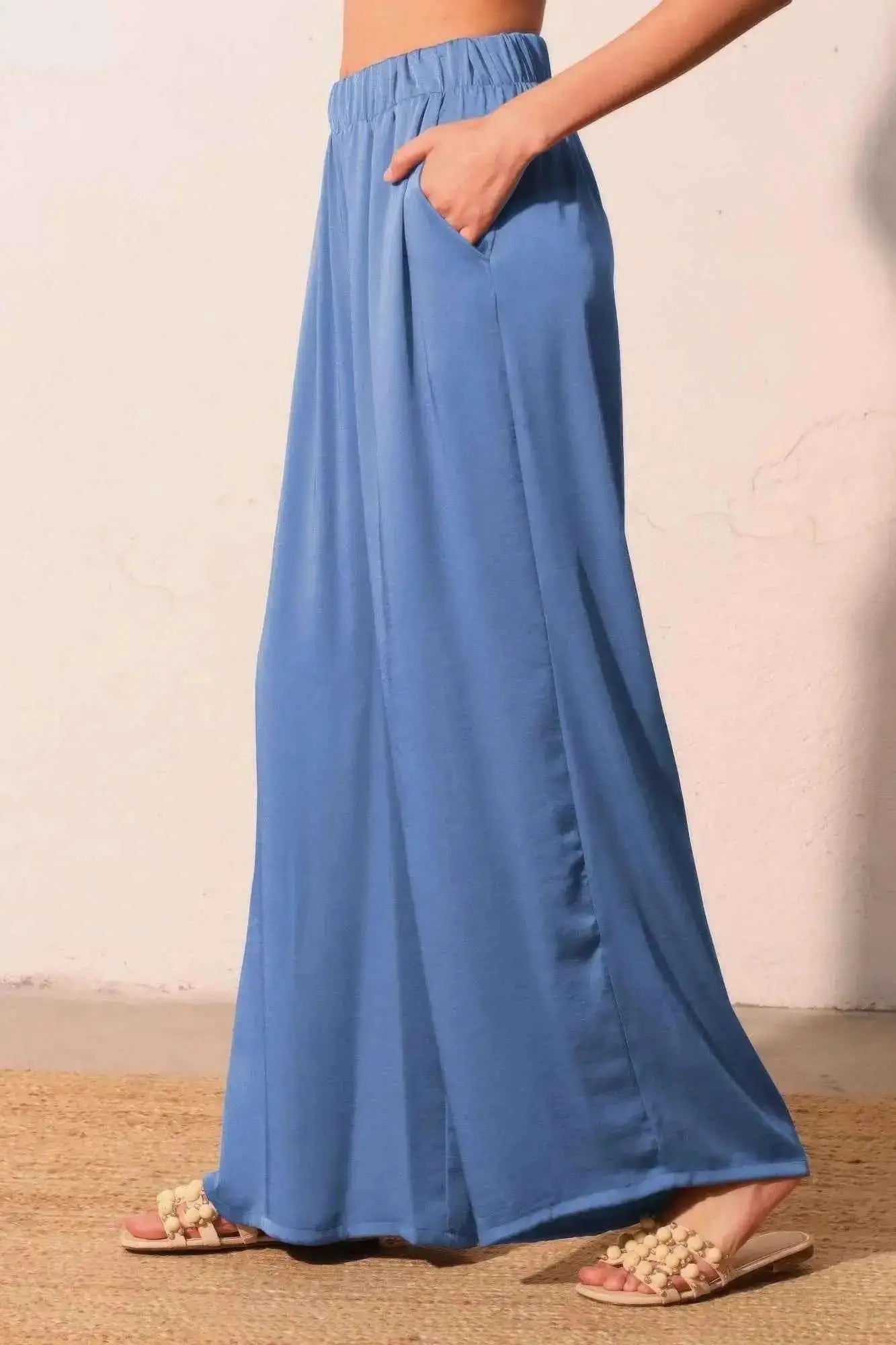 Washed Poly Silk Pocket Pants - Mr Lou’s Place