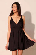 Washed Satin Crepe Cami Skater Dress - Mr Lou’s Place