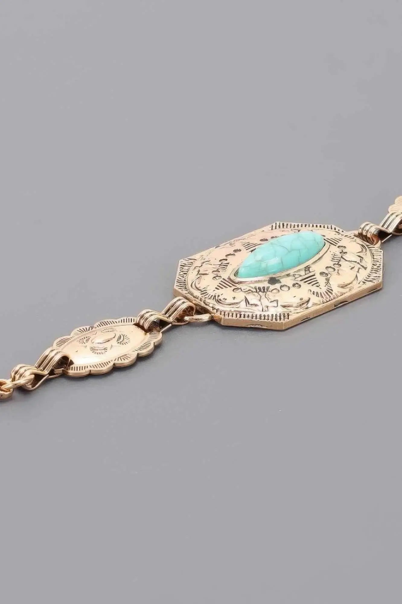 Western Turquoise Chain Belt - Mr Lou’s Place