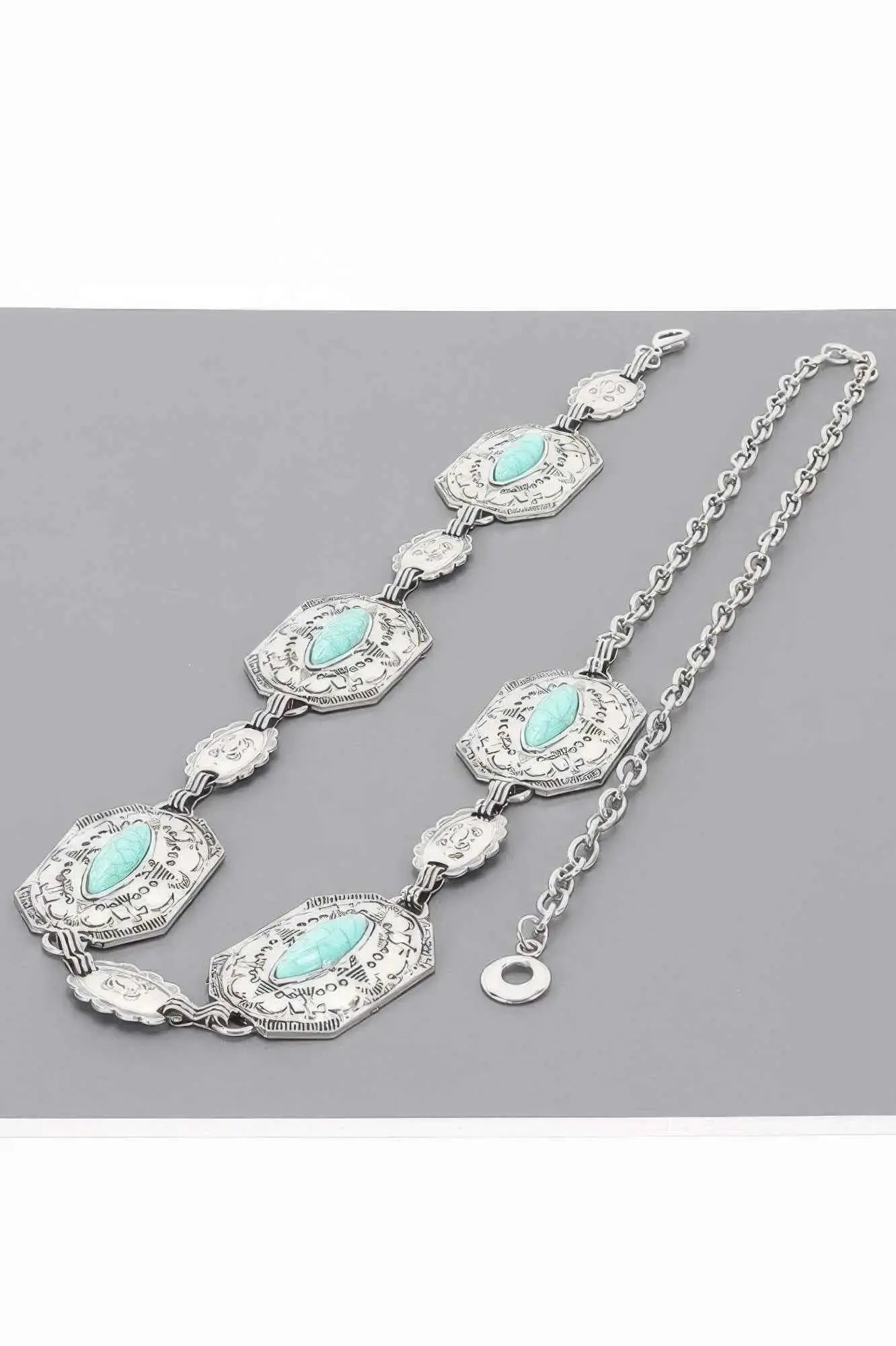 Western Turquoise Chain Belt - Mr Lou’s Place