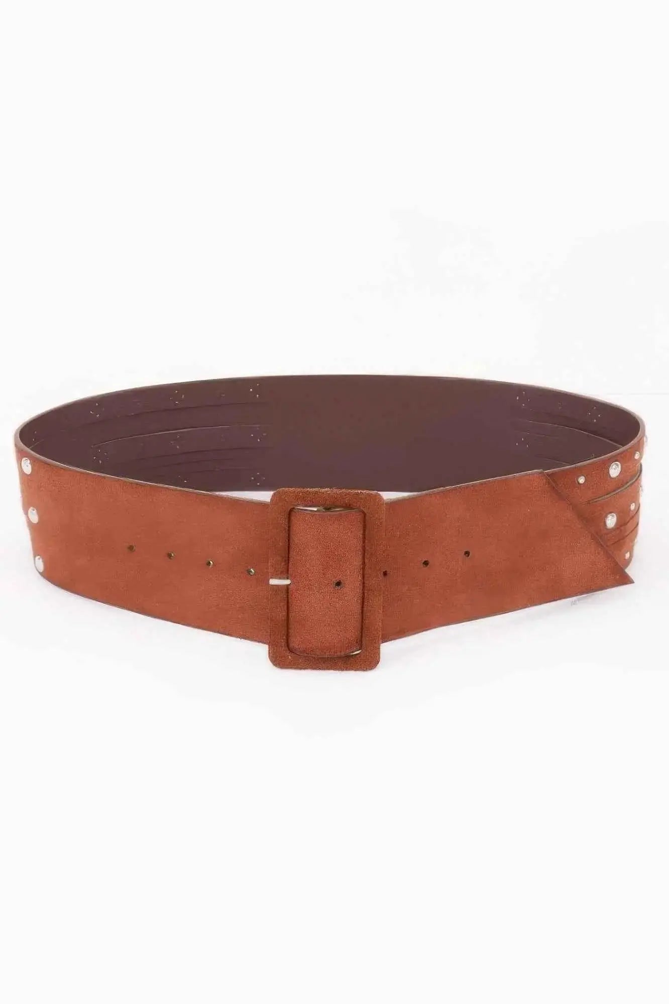 Wide Studded Buckle Belt - Mr Lou’s Place
