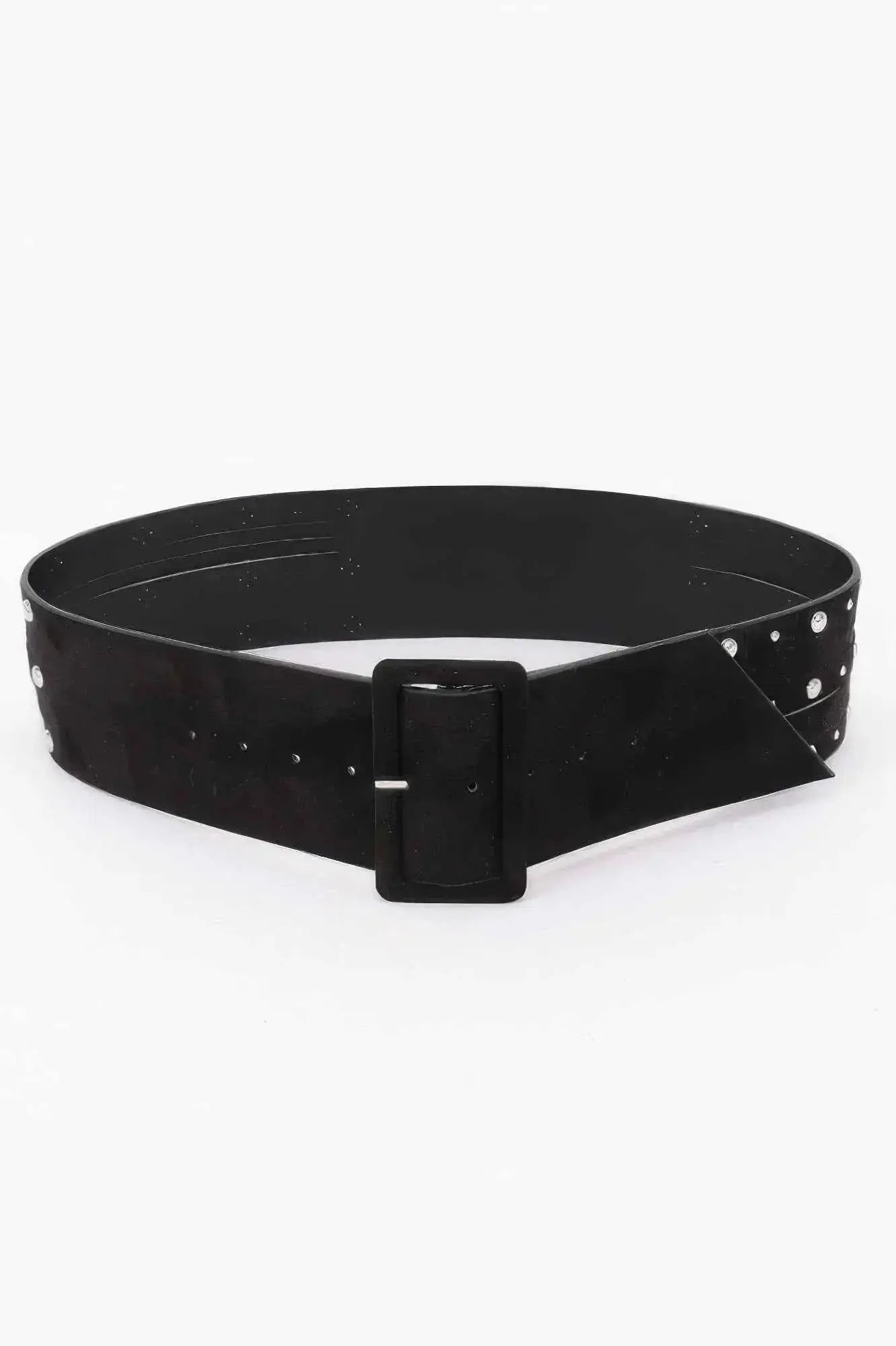 Wide Studded Buckle Belt - Mr Lou’s Place