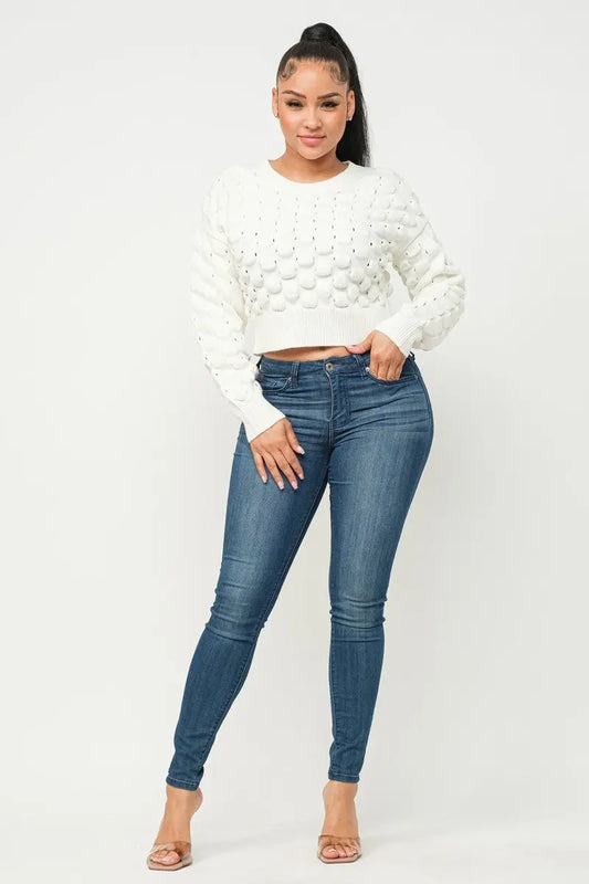 Checker Sweater Top - Mr Lou’s Place