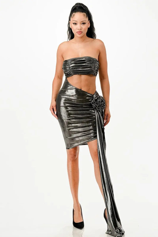 Metallic Sexy Dress - Mr Lou’s Place