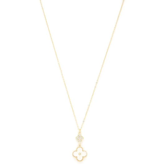 Double Clover Charm Necklace - Mr Lou’s Place
