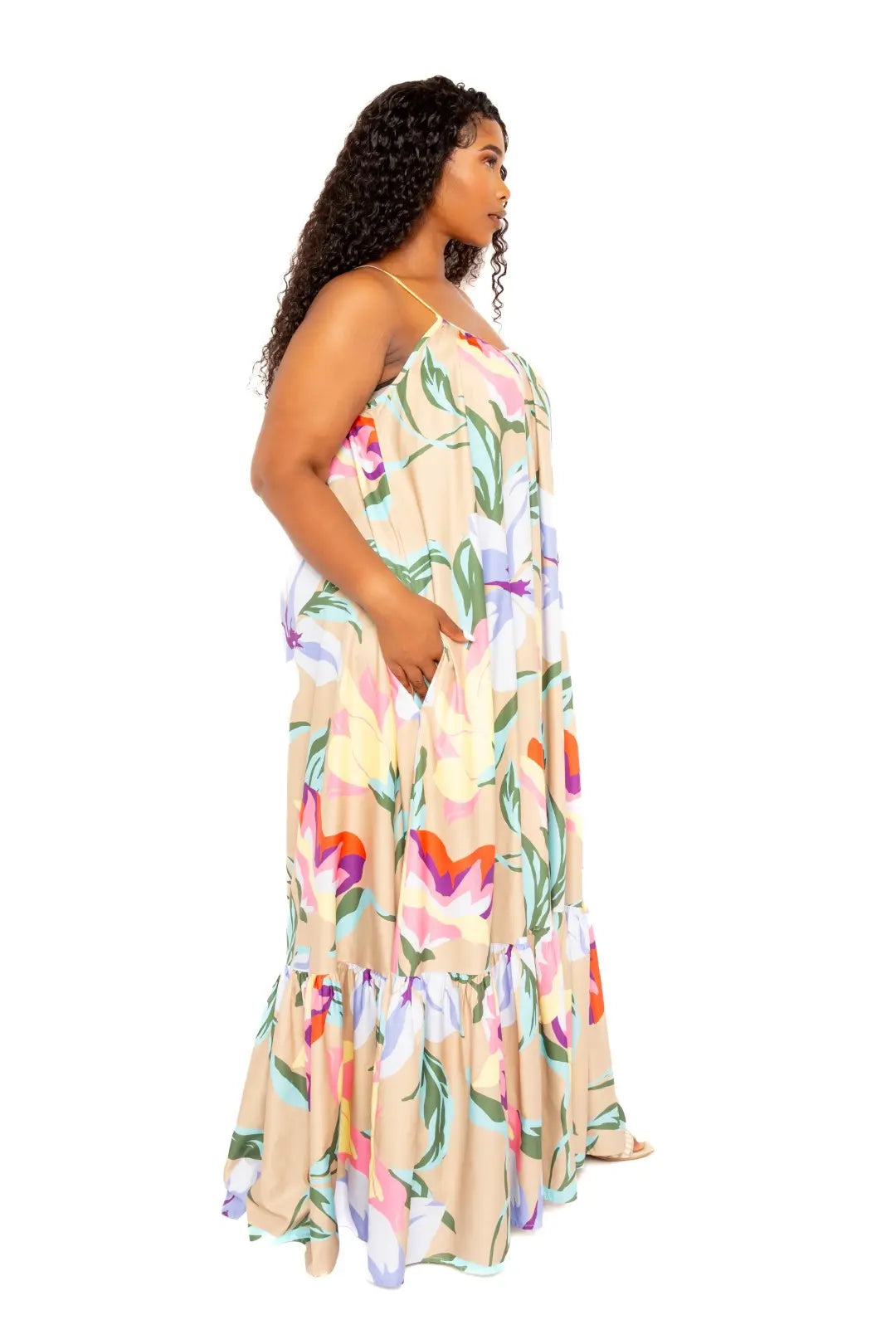 Printed Voluminous Maxi Dress - Mr Lou’s Place