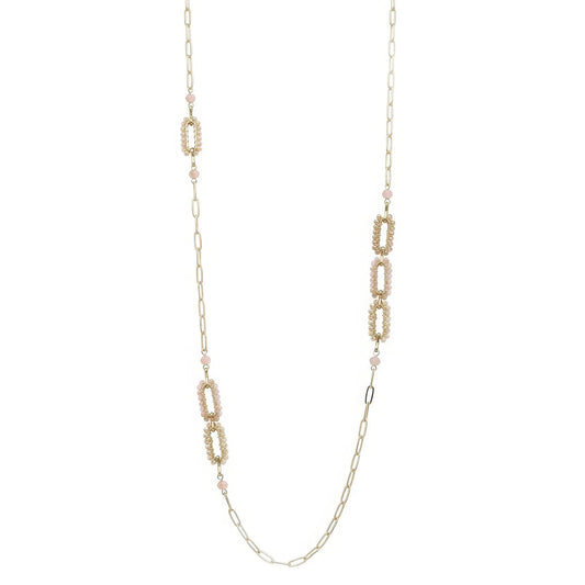 Beaded Link Stationary Necklace - Mr Lou’s Place